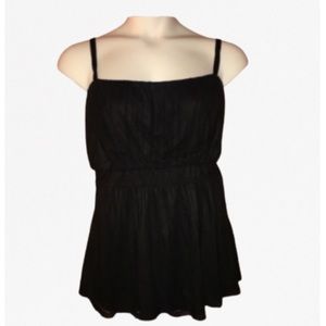 Torrid Black Mesh Babydoll Tank Top